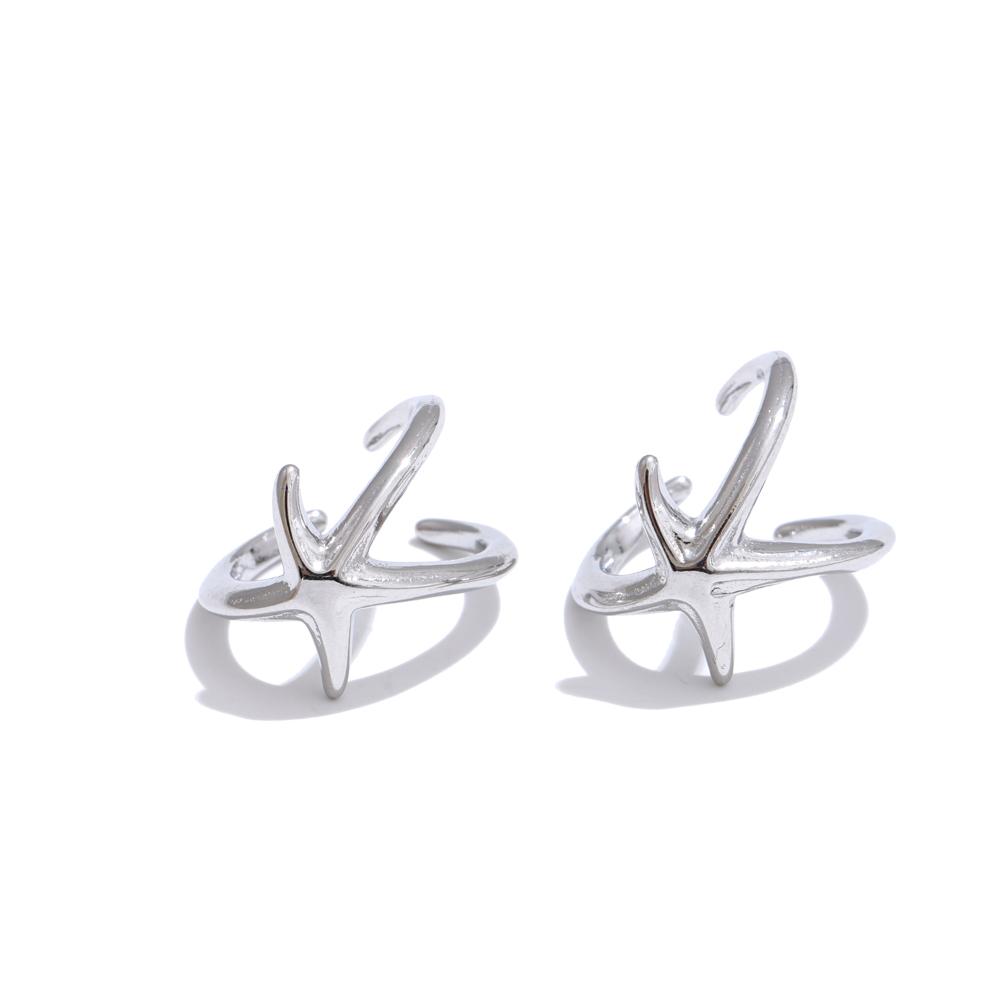 Yhpup Ocean Style Non-Piercing Glossy Metal Starfish Ear Bone Clip Earrings PVD Plated Stainless Steel Charm Fashion Jewelry
Yhpup Ocean Style Non-Piercing Glossy Metal Starfish Ear Bone Clip Earrings PVD Plated Stainless Steel Charm Fashion Jewelry