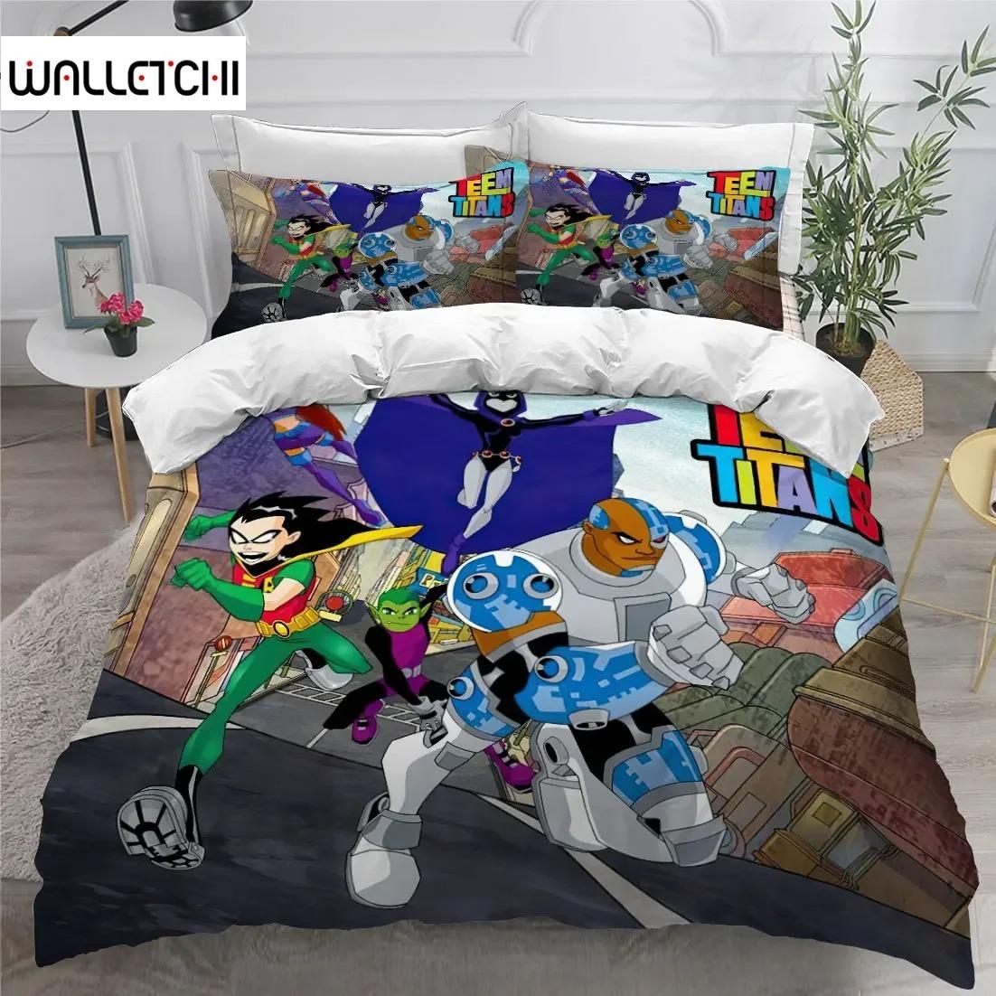 Teen Titans Go Bedding Set Single Twin Full Queen King Size Anime Bed Set Aldult Kid Bedroom Duvet cover Sets 3D Print Anime 70x133cm 2pcs
Teen Titans Go Bedding Set Single Twin Full Queen King Size Anime Bed Set Aldult Kid Bedroom Duvet cover Sets 3D Print Anime 70x133cm 2pcs