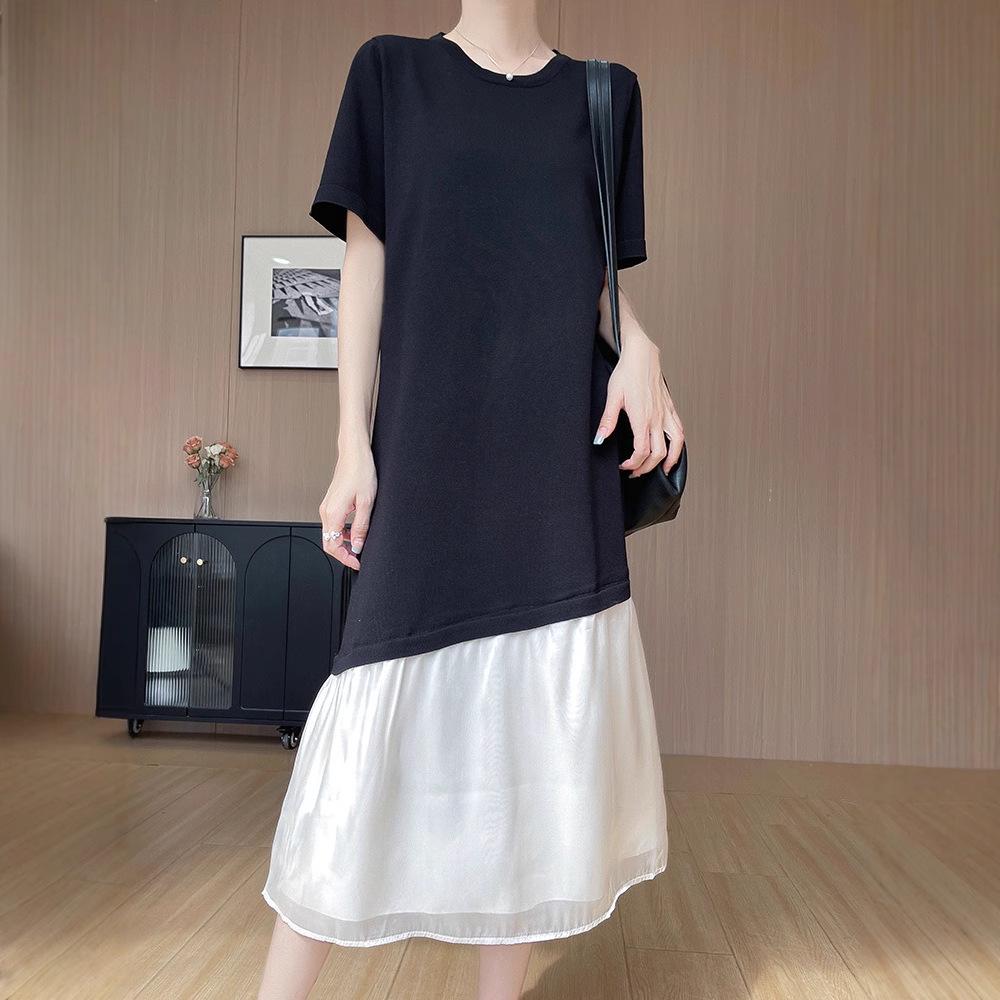 Women s Plus Size Color Block Knit Dress with Round Neck Short Sleeves M: 90-100 jin чорний
Women s Plus Size Color Block Knit Dress with Round Neck Short Sleeves M: 90-100 jin чорний