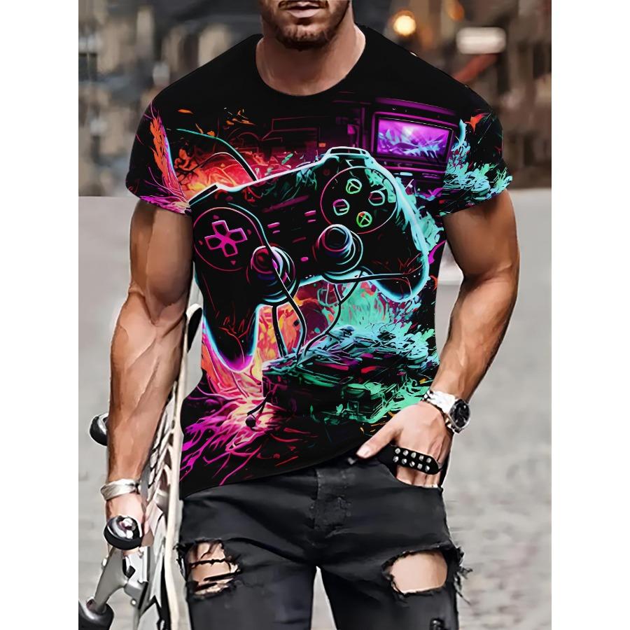 Футболки с искусственным костюмом, летние черные футболки с игровым контроллером, мужские уличные футболки с 3D принтом, модные топы с короткими рукавами и круглым вырезом 6XL зелёный
Футболки с искусственным костюмом, летние черные футболки с игровым контроллером, мужские уличные футболки с 3D принтом, модные топы с короткими рукавами и круглым вырезом 6XL зелёный