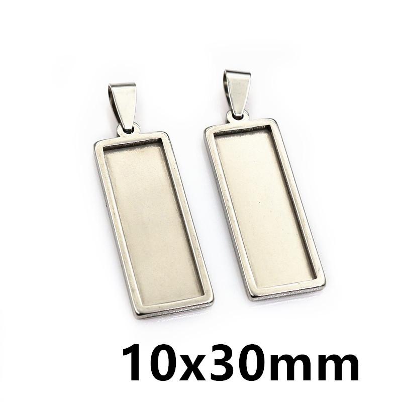5pcs Stainless Steel 10x25mm 10x50mm Inner Size Rectangle Pendant Cabochon Base Cameo Blank Setting Tray for DIY Jewelry Making
5pcs Stainless Steel 10x25mm 10x50mm Inner Size Rectangle Pendant Cabochon Base Cameo Blank Setting Tray for DIY Jewelry Making