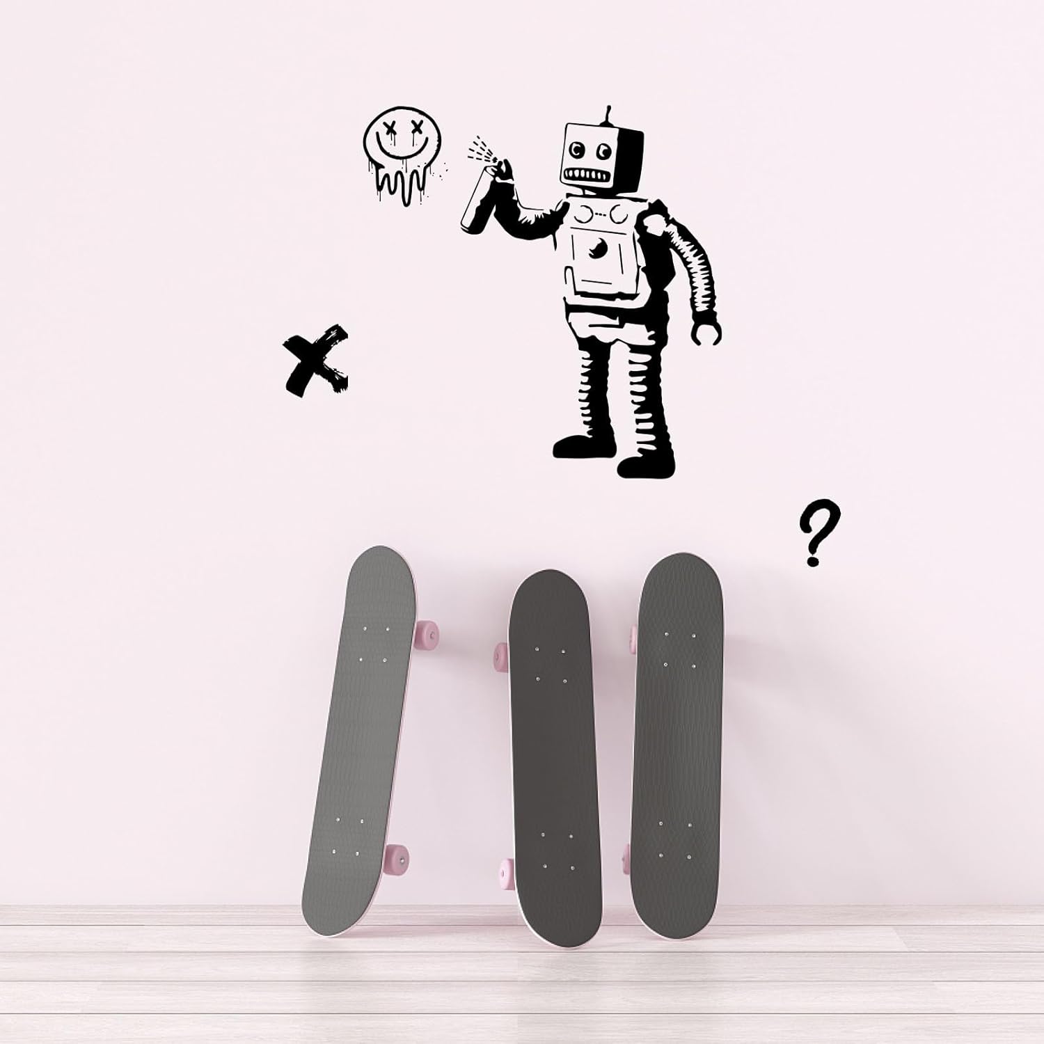 PLIGREAT Banksy Style Painting Robot Wall Sticker, Removable Vinyl Peel and Stick Wall Decals for Artist Living Room Bedroom Wall Decoration Art
PLIGREAT Banksy Style Painting Robot Wall Sticker, Removable Vinyl Peel and Stick Wall Decals for Artist Living Room Bedroom Wall Decoration Art