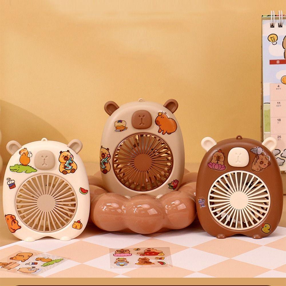 Portable Cute Capybara Fan Solid Color Cartoon Handheld Fan Gifts USB Mini Fan Travel темно-коричневого кольору
Portable Cute Capybara Fan Solid Color Cartoon Handheld Fan Gifts USB Mini Fan Travel темно-коричневого кольору