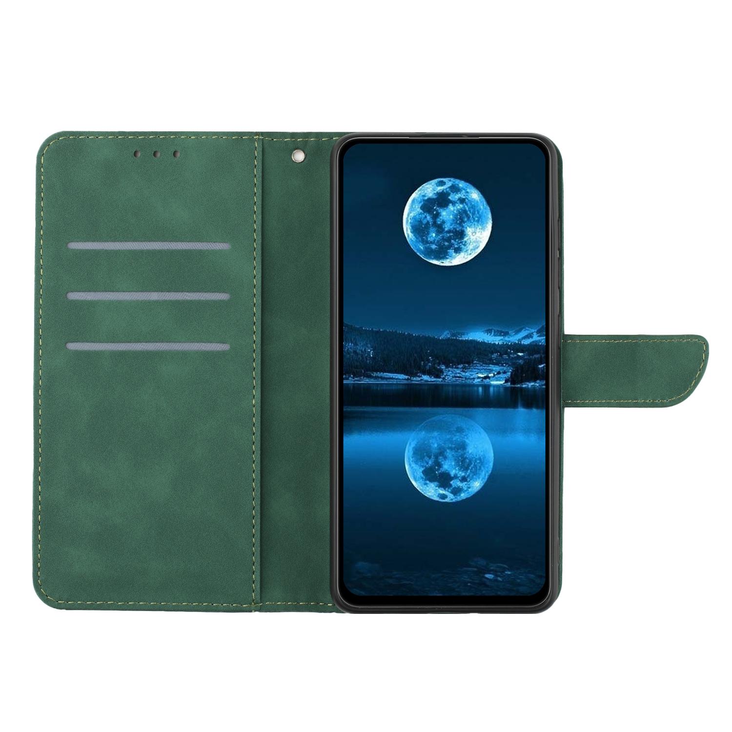 HT05 For Samsung Galaxy A25 5G (Global) (161.0 x 76.5 x 8.3mm) PU Leather Phone Case Skin-touch Stand Wallet Imprinted Line Cover Green
HT05 For Samsung Galaxy A25 5G (Global) (161.0 x 76.5 x 8.3mm) PU Leather Phone Case Skin-touch Stand Wallet Imprinted Line Cover Green