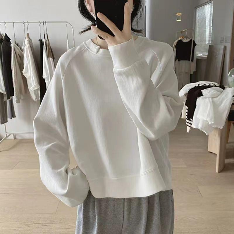 Sweatshirt Autumn New Thin Sweet Raglan Round Neck Women s Long-sleeved Solid Color Korean Style Niche Pullover S білий
Sweatshirt Autumn New Thin Sweet Raglan Round Neck Women s Long-sleeved Solid Color Korean Style Niche Pullover S білий