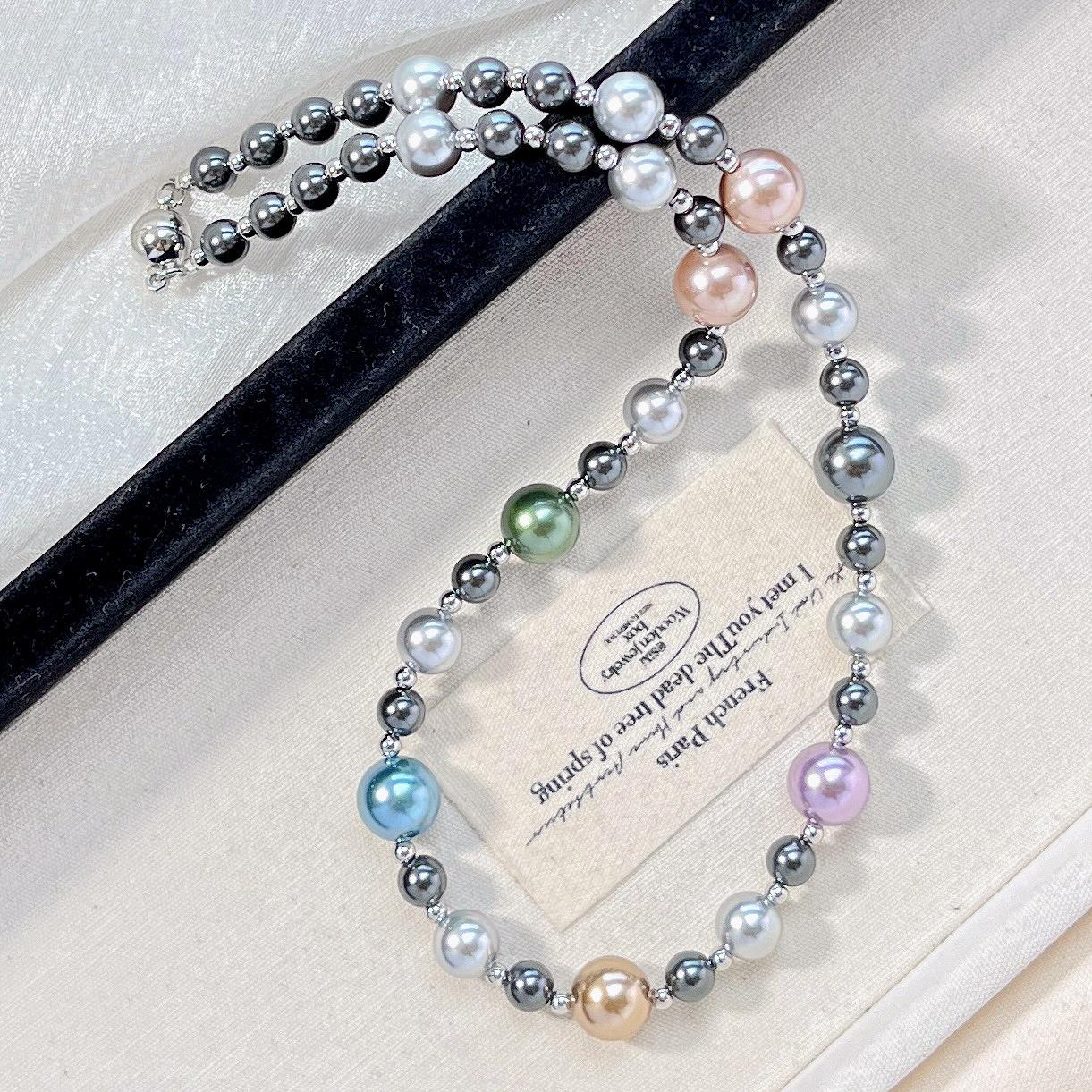 10Mm High Gloss Colorful Tahitian Artificial Crystal Necklace Clavicle Chain
10Mm High Gloss Colorful Tahitian Artificial Crystal Necklace Clavicle Chain