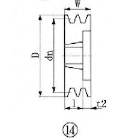 EVN SPB Bushing 2 Pulley, 165mm, Grooves, SPB165-2
EVN SPB Bushing 2 Pulley, 165mm, Grooves, SPB165-2