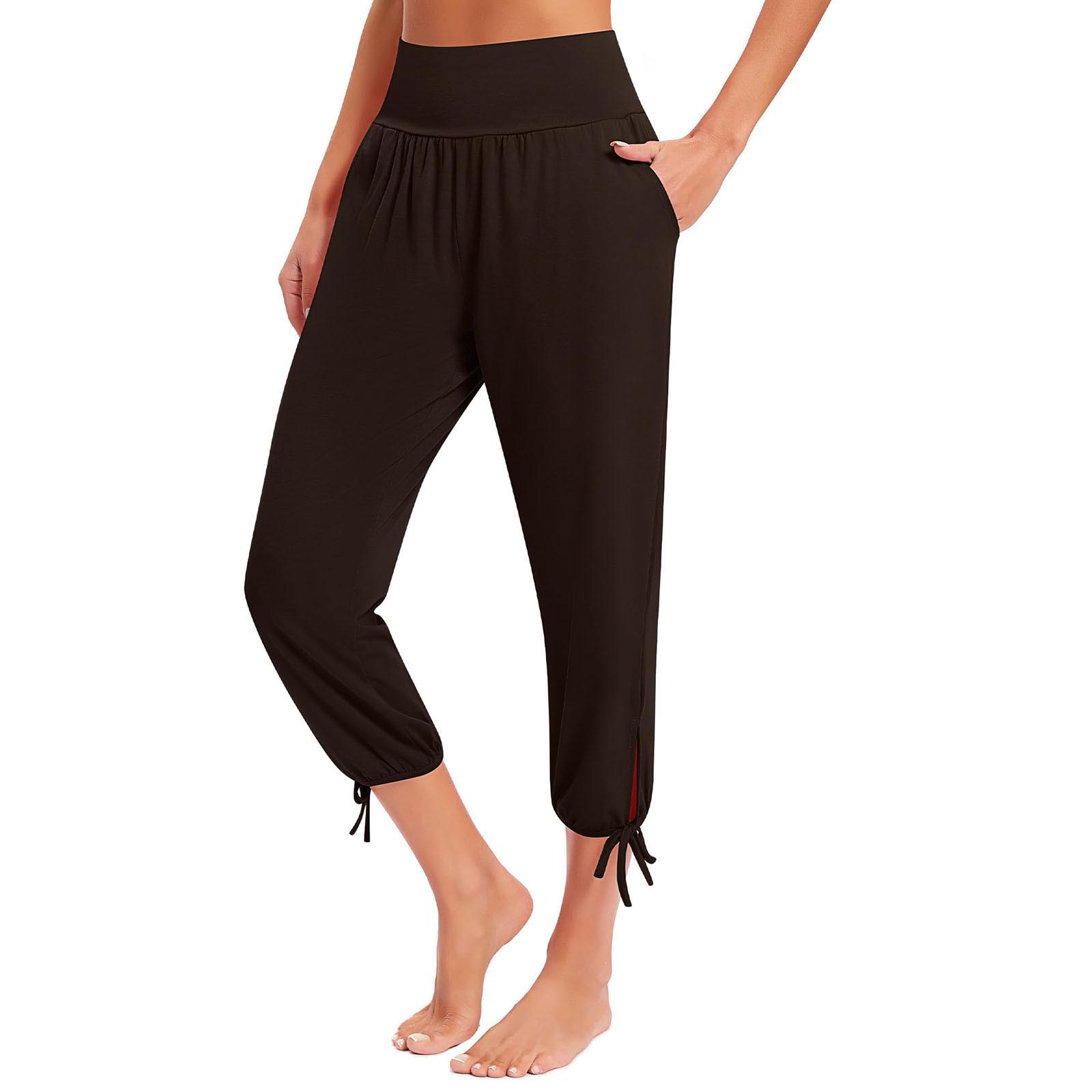 Женские модные однотонные повседневные свободные легкие брюки для йоги 9/10 с карманами S кофейный
Женские модные однотонные повседневные свободные легкие брюки для йоги 9/10 с карманами S кофейный