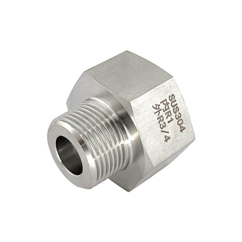 Stainless Steel Reducing Adapter: Female R1 BSPT to Male R3/4 Straight Thread
Stainless Steel Reducing Adapter: Female R1 BSPT to Male R3/4 Straight Thread