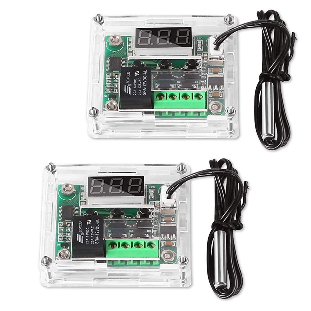 2PCS Модуль контролера температури з корпусом, XH W1209 Світлодіодний дисплей Модуль цифрового термостата з водонепроникним зондом NTC -50~110 ℃
2PCS Модуль контролера температури з корпусом, XH W1209 Світлодіодний дисплей Модуль цифрового термостата з водонепроникним зондом NTC -50~110 ℃