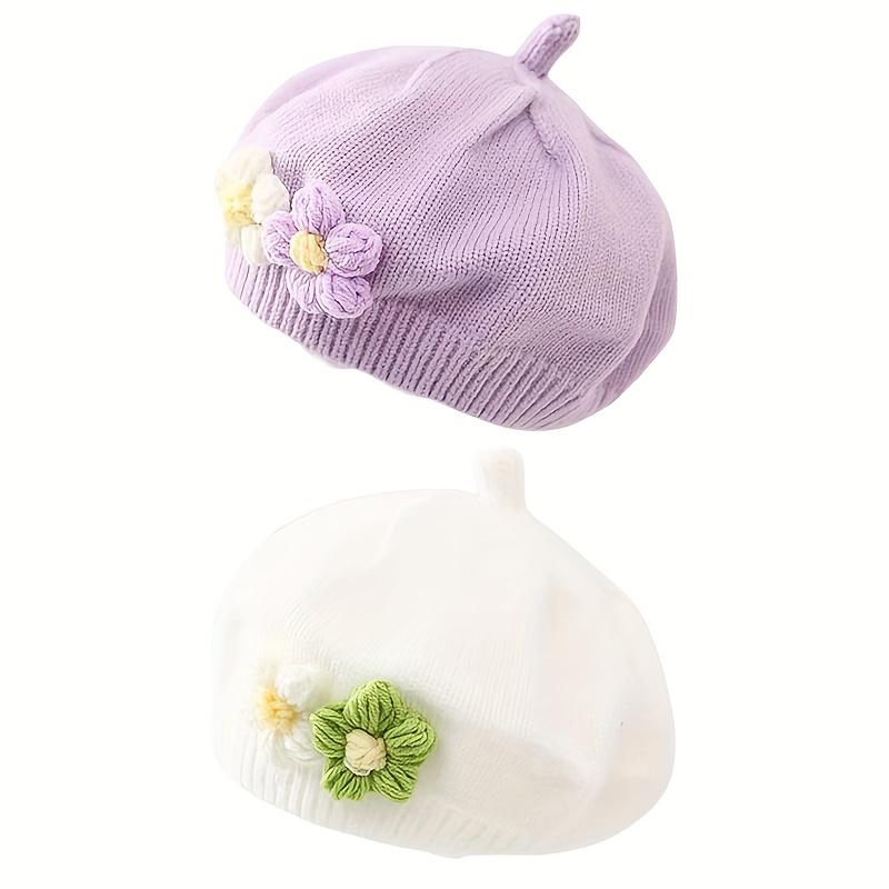 2 шт. Детские береты, эластичная вязка, с милыми цветочными украшениями - Легкие, теплые, зимние, весенние, осенние шапочки во французском стиле 2pcs
2 шт. Детские береты, эластичная вязка, с милыми цветочными украшениями - Легкие, теплые, зимние, весенние, осенние шапочки во французском стиле 2pcs