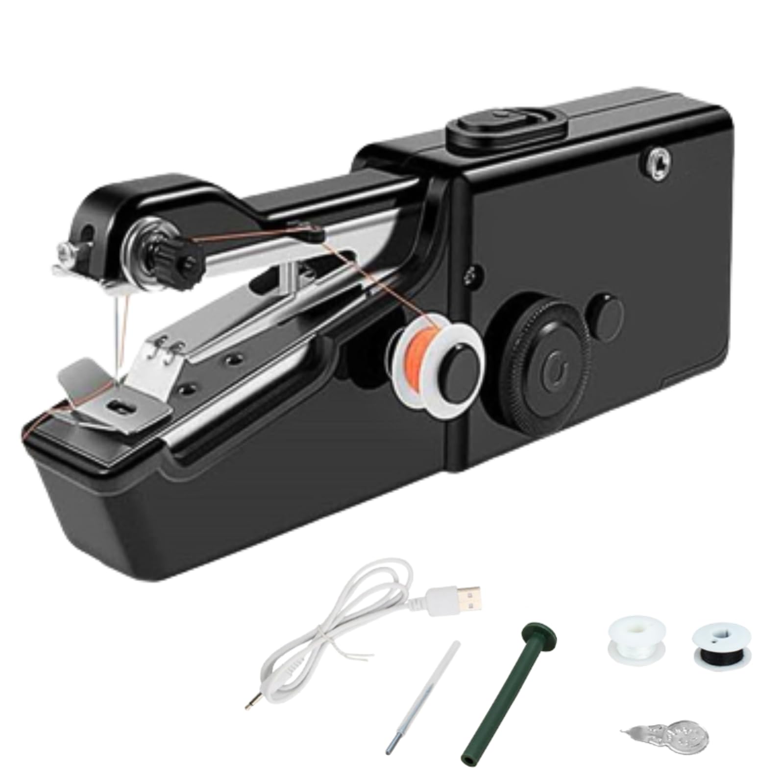 MaT store Handy Sewing Machine, Compact Mini Hand Sewing Machine for Beginners (Black)
MaT store Handy Sewing Machine, Compact Mini Hand Sewing Machine for Beginners (Black)