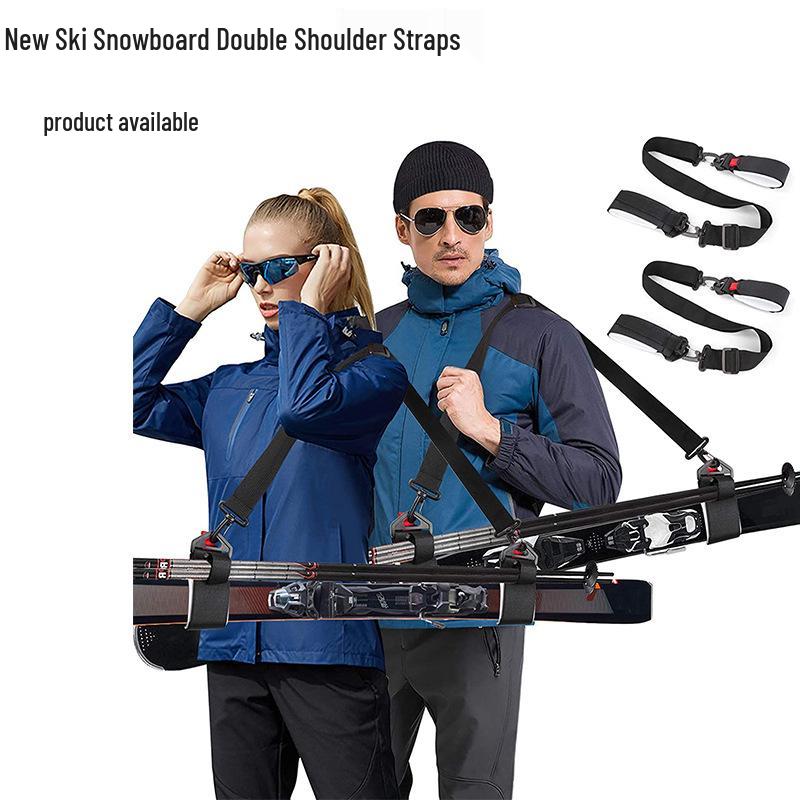 Dual Ski Board Shoulder Strap with Tie-Down for Outdoor Equipment Access Black Set
Dual Ski Board Shoulder Strap with Tie-Down for Outdoor Equipment Access Black Set