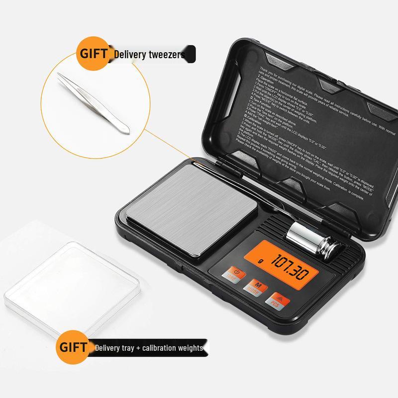 High-Precision Portable Mini Jewelry Scale - 0.001g Accuracy, Pocket-Sized, Electronic Gram & Carat Scale 200g capacity with 0.01g precision
High-Precision Portable Mini Jewelry Scale - 0.001g Accuracy, Pocket-Sized, Electronic Gram & Carat Scale 200g capacity with 0.01g precision