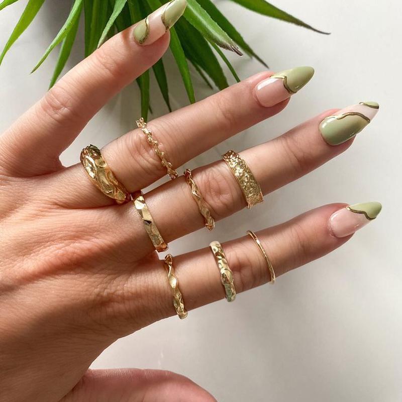 8Pcs Gold Color Rings Set For Women Fashion Irregular Chunky Knuckle Stackable Rings Boho Jewelry For Party Daily Wear Gift 2026
8Pcs Gold Color Rings Set For Women Fashion Irregular Chunky Knuckle Stackable Rings Boho Jewelry For Party Daily Wear Gift 2026