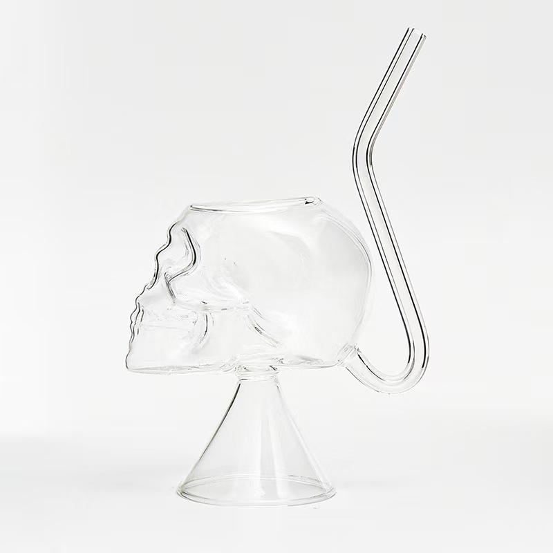 Creative Skull Glass Cup Drinkware with Built-in Straw Halloween Wine Cocktail Whiskey Glass Party Drinks Juice Glass Cups Gifts 101-200ml
Creative Skull Glass Cup Drinkware with Built-in Straw Halloween Wine Cocktail Whiskey Glass Party Drinks Juice Glass Cups Gifts 101-200ml