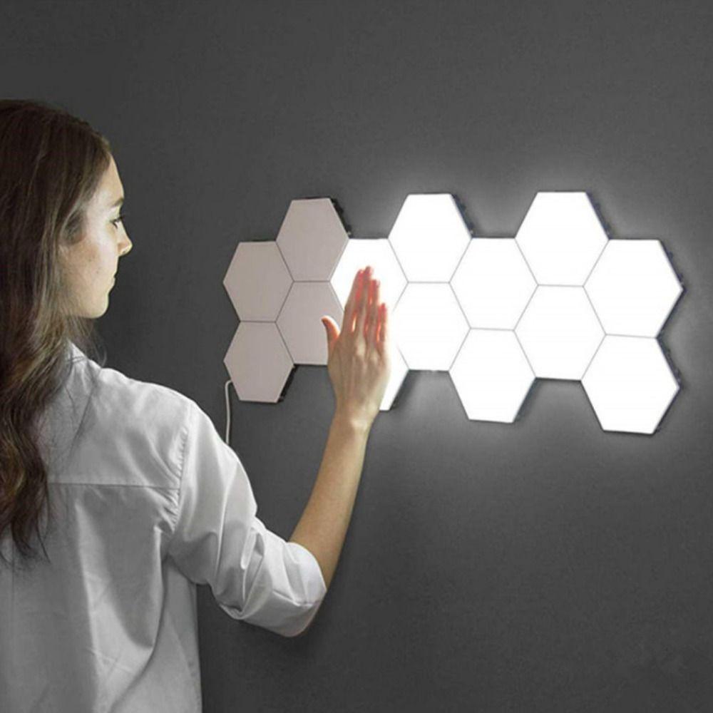 LED Honeycomb Lights Honeycomb Night Lights Creative Touch Wall Lamp Bedroom Lamp 6pcs-warm light
LED Honeycomb Lights Honeycomb Night Lights Creative Touch Wall Lamp Bedroom Lamp 6pcs-warm light