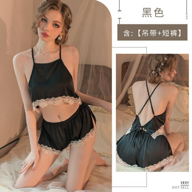 Thin lace pure lust sexy home uniform enchanting backless shorts passion One size fits all чёрный
Thin lace pure lust sexy home uniform enchanting backless shorts passion One size fits all чёрный