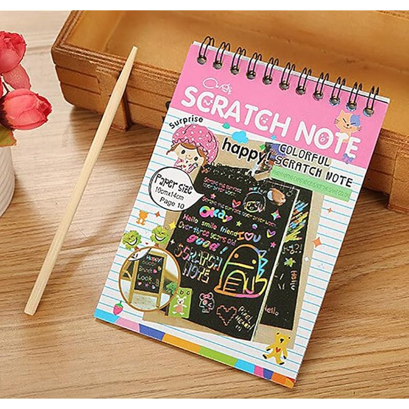 Glun Scratch Notepad For Kids, Theme A1 Pack Of 2 With Magical Rainbow Color Sheets 0
Glun Scratch Notepad For Kids, Theme A1 Pack Of 2 With Magical Rainbow Color Sheets 0