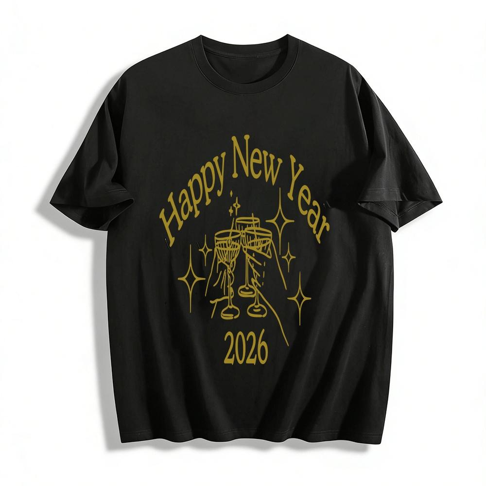 2026 Happy New Year Cheers Print Casual Loose Long Sleeve Top Pure cotton T-shirt 6XL
2026 Happy New Year Cheers Print Casual Loose Long Sleeve Top Pure cotton T-shirt 6XL