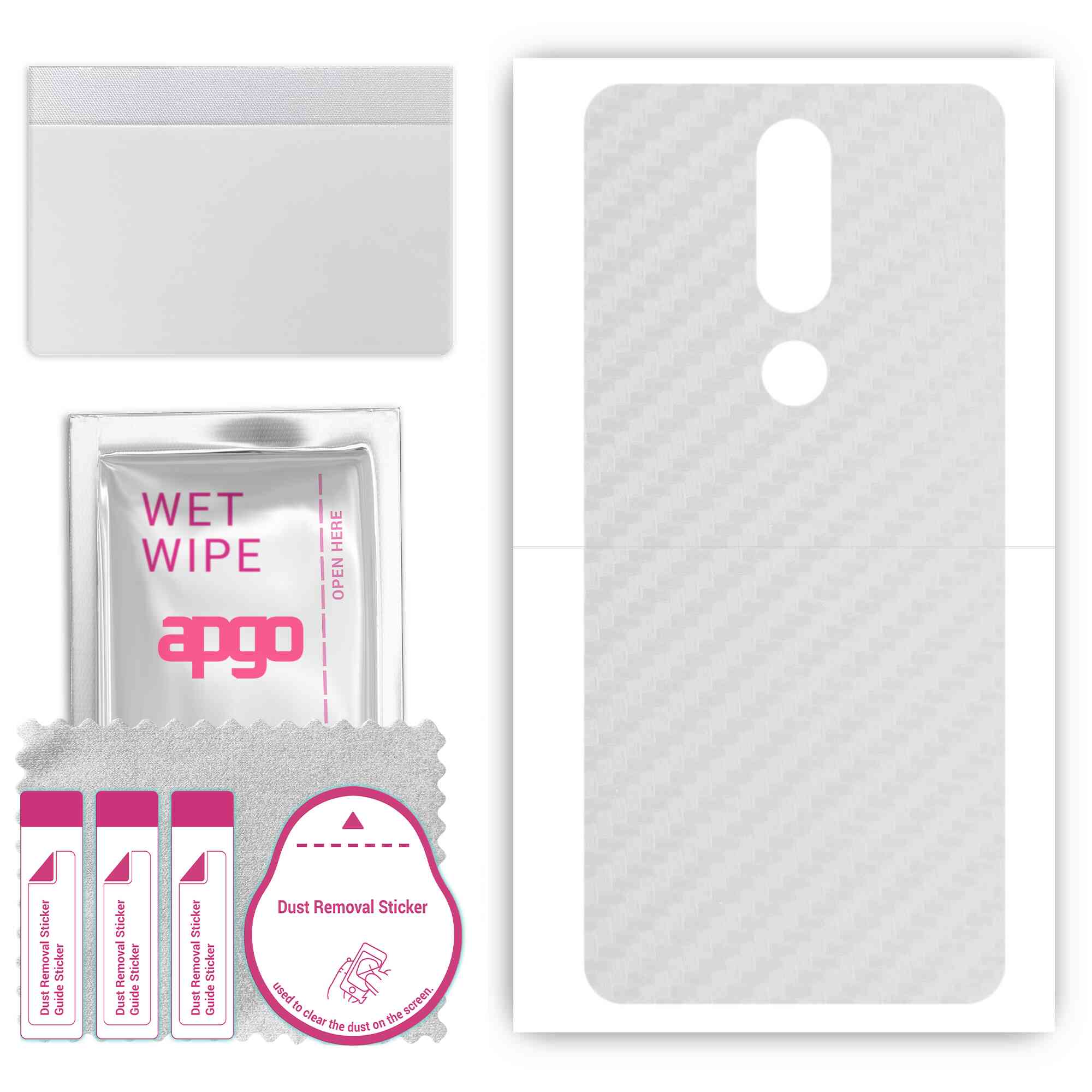 Apgo Protective Skin Sticker для задньої панелі, сумісний з Nokia 5.1 Plus (Nokia X5), Пакетна плівка, фольга, вініл – візерунок прозорий карбон
Apgo Protective Skin Sticker для задньої панелі, сумісний з Nokia 5.1 Plus (Nokia X5), Пакетна плівка, фольга, вініл – візерунок прозорий карбон