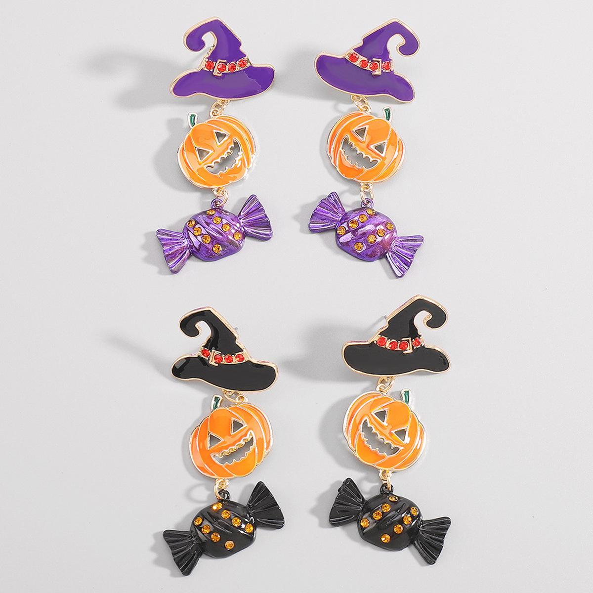 Funny Pumpkin Hat Earrings Halloween Exaggerated Color Contrast Personalized Candy Earrings For Women
Funny Pumpkin Hat Earrings Halloween Exaggerated Color Contrast Personalized Candy Earrings For Women
