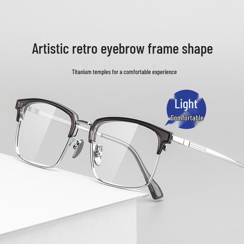 Xiaohongshu Stylish Semi-Rimless Intellectual Eyewear for Men & Women with Prescription & Anti-Blue Light Options Black Gunmetal
Xiaohongshu Stylish Semi-Rimless Intellectual Eyewear for Men & Women with Prescription & Anti-Blue Light Options Black Gunmetal