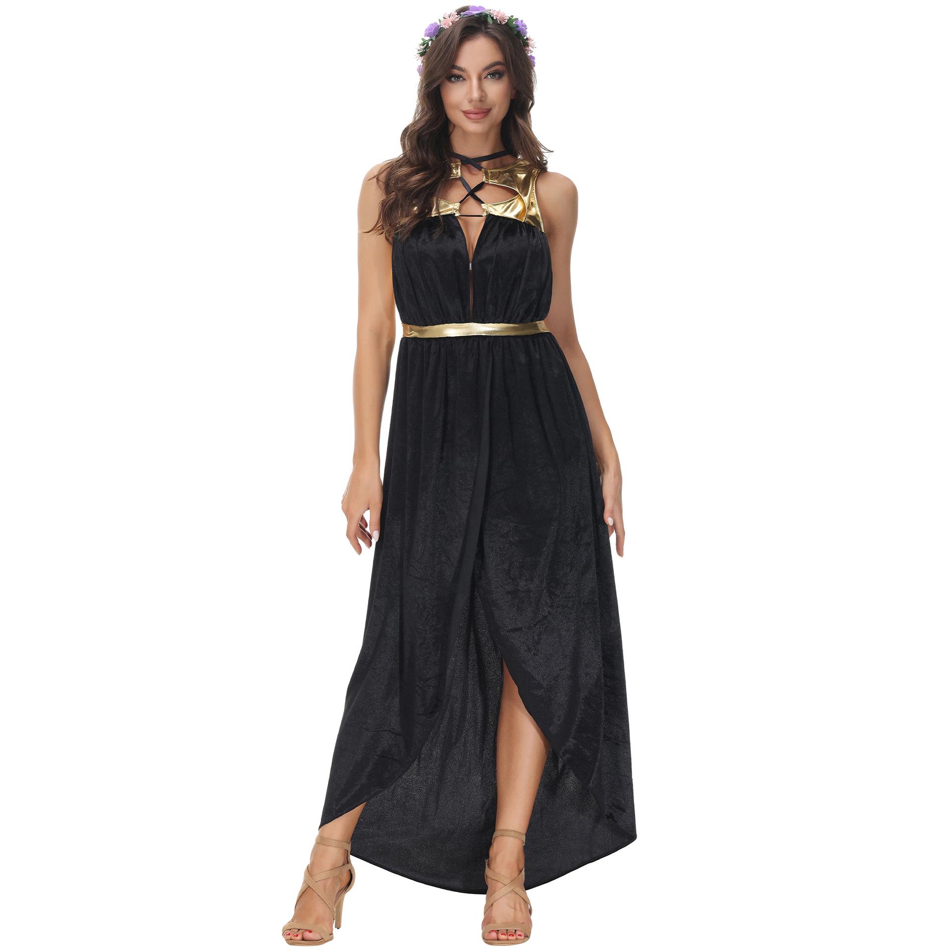 Greek Goddess Halloween Costume: Classical Mythological Dress for Cleopatra Party Performance One Size чёрный
Greek Goddess Halloween Costume: Classical Mythological Dress for Cleopatra Party Performance One Size чёрный