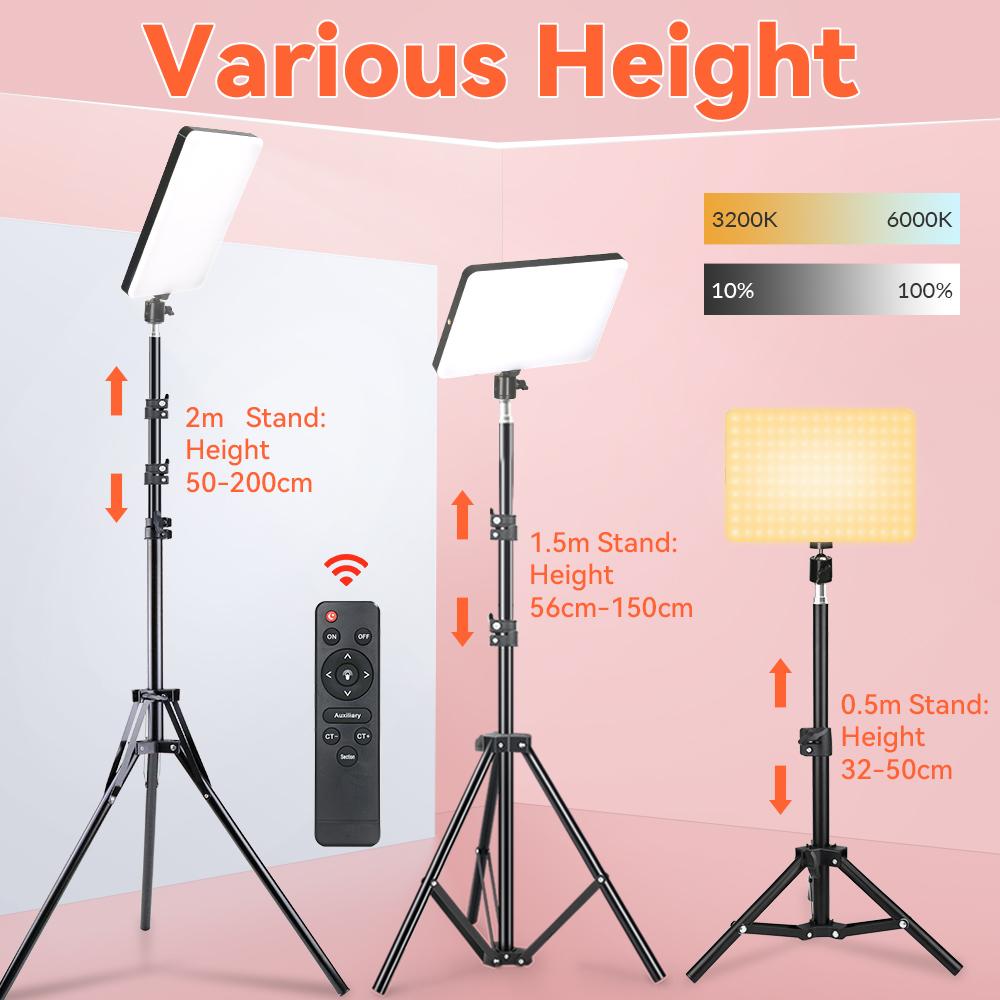 LED Video Light Photo Studio Kits Professional Photography Lighting Dimmable Lighting Panel Studio Photo For Tiktok Live Stream
LED Video Light Photo Studio Kits Professional Photography Lighting Dimmable Lighting Panel Studio Photo For Tiktok Live Stream