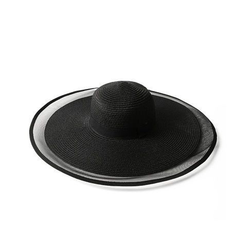Summer Elegant and Fashionable Women s Mesh Wide Edge Straw Hat Sunscreen and Sunshade Hat Soft Foldable Beach Hat Adult 56-58cm чорний
Summer Elegant and Fashionable Women s Mesh Wide Edge Straw Hat Sunscreen and Sunshade Hat Soft Foldable Beach Hat Adult 56-58cm чорний