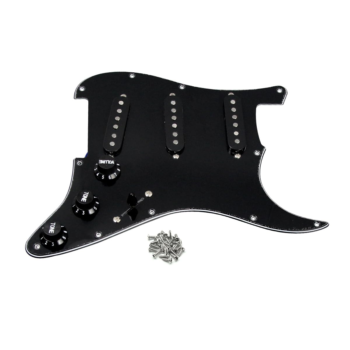 FLEOR Alnico 5 Prewired Strat Pickguard 3 Электрогитарный пикгард с сингловым звукоснимателем, черный -
FLEOR Alnico 5 Prewired Strat Pickguard 3 Электрогитарный пикгард с сингловым звукоснимателем, черный -