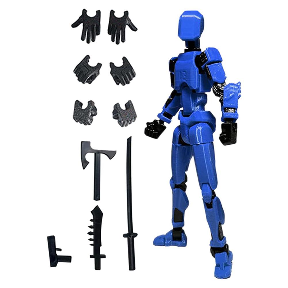 Манекен 13 Фигурка 3D-печатная фигурка Игра для родителей и детей 13 Полноценный робот-манекен 13 Фигурки Игрушка Игра Подарки синий