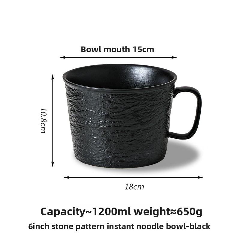 Ceramic Pure Color Noodle Bowl with Lid Handle Stone Pattern Underglaze Dorm Soup Bowl
Ceramic Pure Color Noodle Bowl with Lid Handle Stone Pattern Underglaze Dorm Soup Bowl