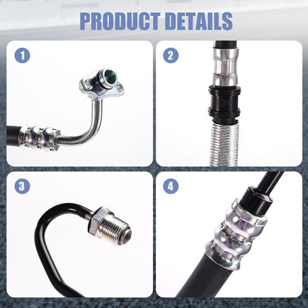1 pc Black+Silver Plastic+Metal Car Steering Pump Hose for Ben None
1 pc Black+Silver Plastic+Metal Car Steering Pump Hose for Ben None