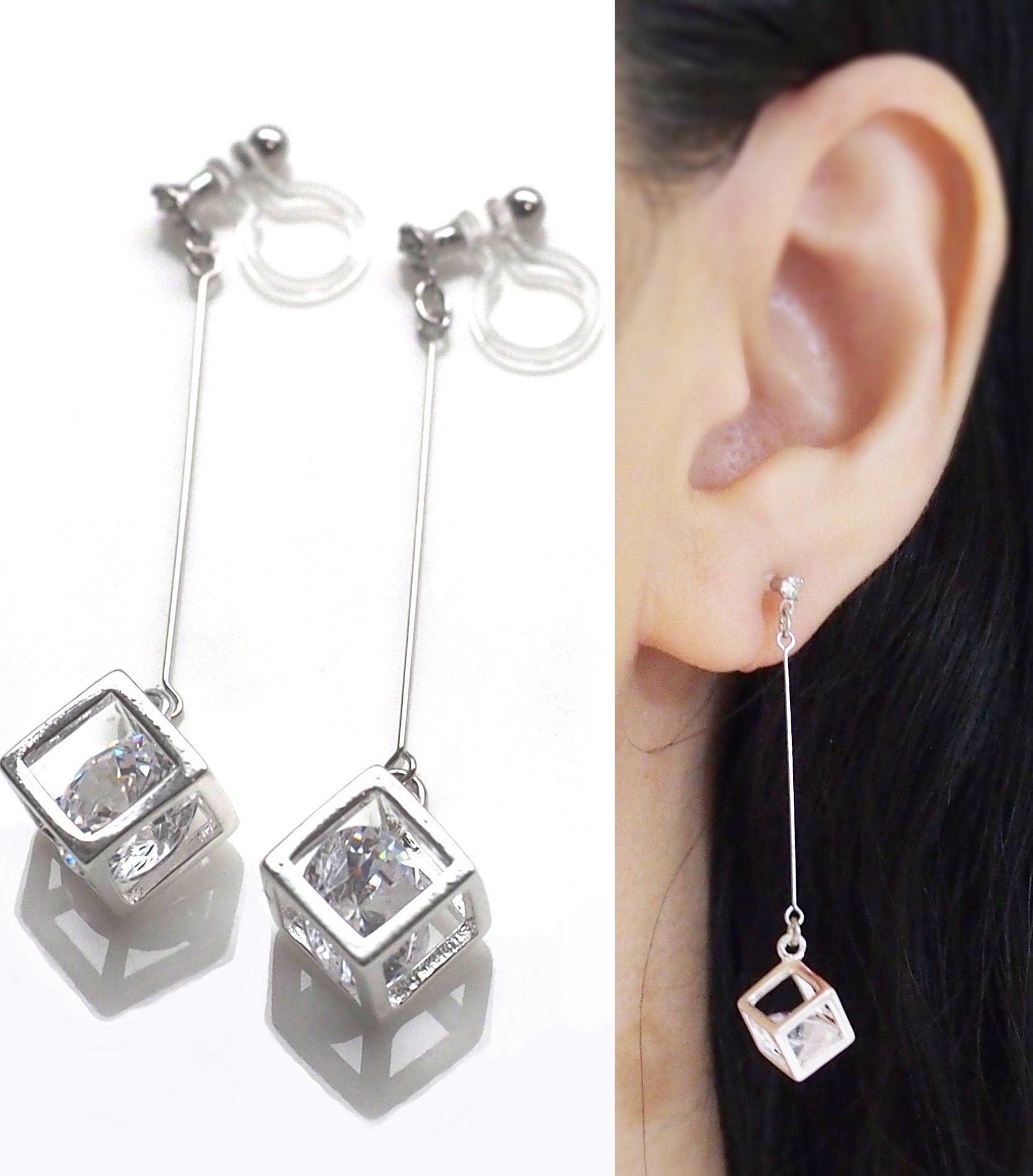 Earrings Earrings Silver Swaying Popular Cubic Zirconia CZ Crystal Cube Square Elegant Formal Adult Resin Earrings Miyabi Grace Miyabi Grace Women s
Earrings Earrings Silver Swaying Popular Cubic Zirconia CZ Crystal Cube Square Elegant Formal Adult Resin Earrings Miyabi Grace Miyabi Grace Women s