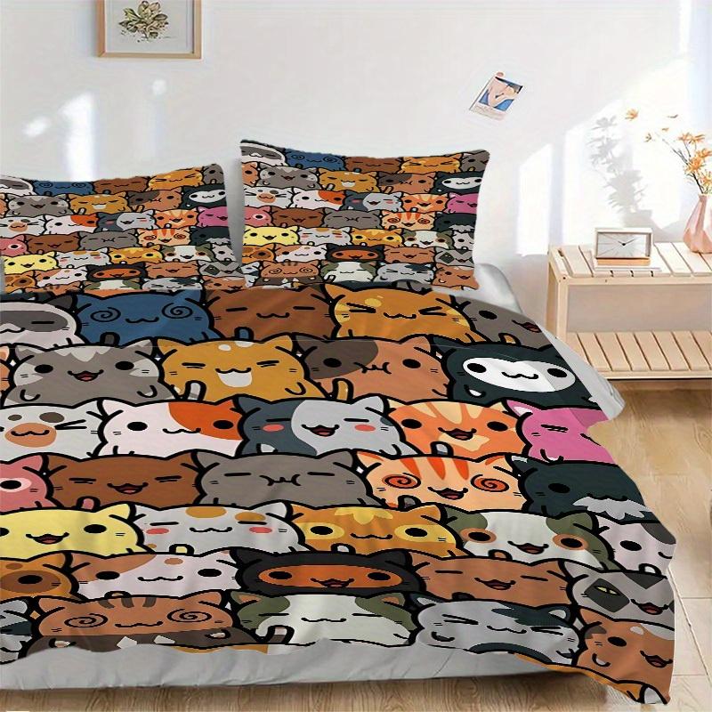 3pcs Cute Cat Patterns Bedding Set, Ideal for Home Use, Suitable for Bedroom Decor (1*Duvet Cover + 1/2*Pillowcases, No Core) yy250821202 135x200cm
3pcs Cute Cat Patterns Bedding Set, Ideal for Home Use, Suitable for Bedroom Decor (1*Duvet Cover + 1/2*Pillowcases, No Core) yy250821202 135x200cm