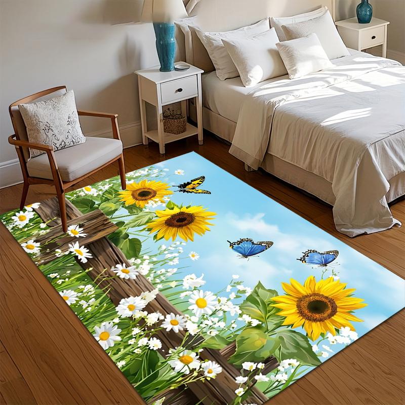 Spring Sunflower Daisy Doormat Soft Non Slip Bedroom Carpet Washable Kids Palymat Butterfly Print for Entryway Garden Decor 40x60CM
Spring Sunflower Daisy Doormat Soft Non Slip Bedroom Carpet Washable Kids Palymat Butterfly Print for Entryway Garden Decor 40x60CM