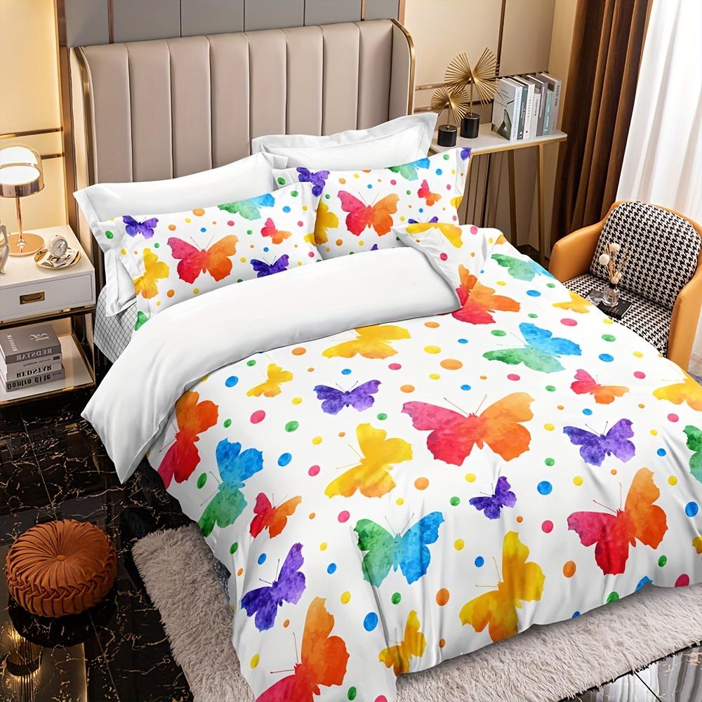 Butterfly Duvet Cover Twin Size Watercolor Bedding Set Butterfly Comforter For Girls Kids Teens 2 Pillowcases 90X200cm
Butterfly Duvet Cover Twin Size Watercolor Bedding Set Butterfly Comforter For Girls Kids Teens 2 Pillowcases 90X200cm
