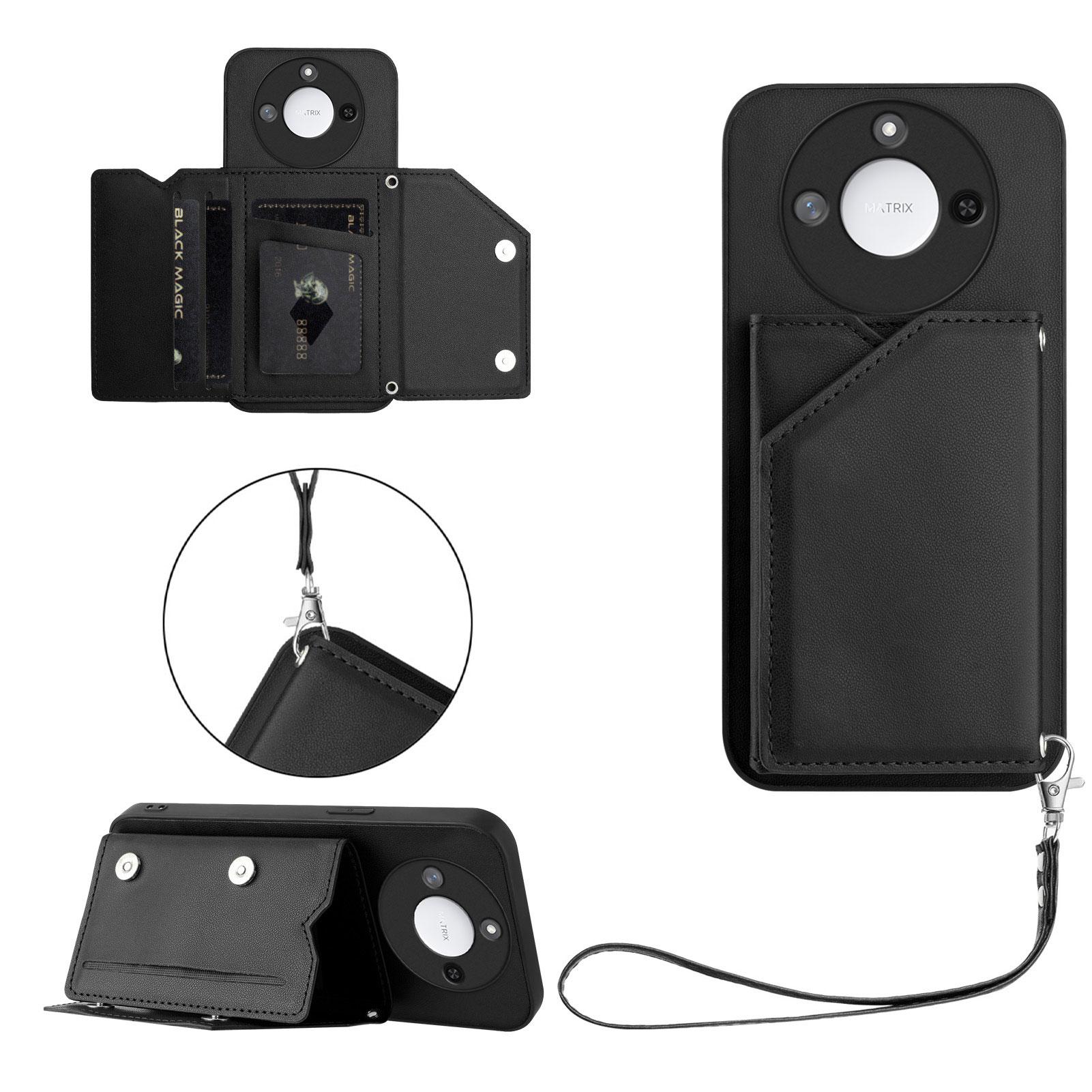 For Honor X60 5G/Honor X9c Smart 5G Case Card Holder Kickstand Skin-Touch Phone Cover with Wrist Strap Black
For Honor X60 5G/Honor X9c Smart 5G Case Card Holder Kickstand Skin-Touch Phone Cover with Wrist Strap Black