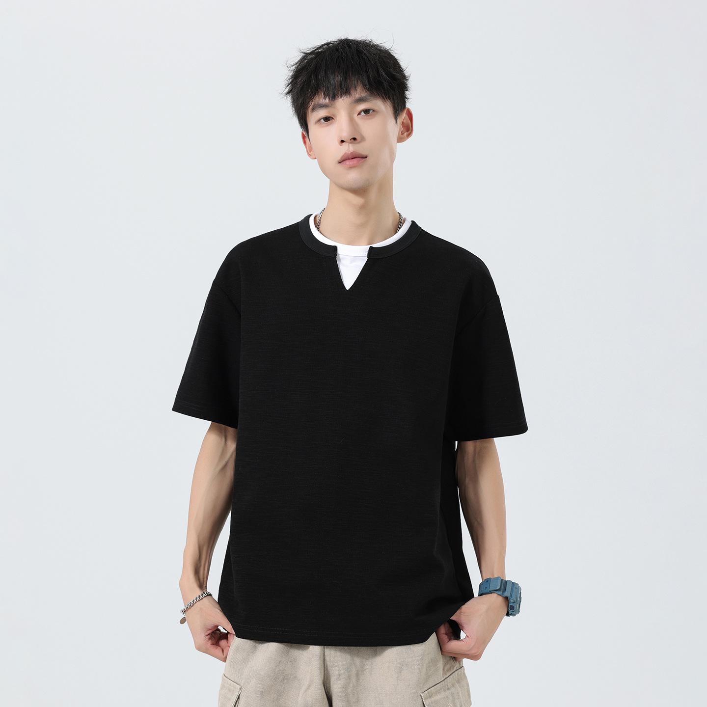 Men s Trendy Bamboo Texture V-Neck Short-Sleeve Two-in-One T-Shirt Large чёрный
Men s Trendy Bamboo Texture V-Neck Short-Sleeve Two-in-One T-Shirt Large чёрный