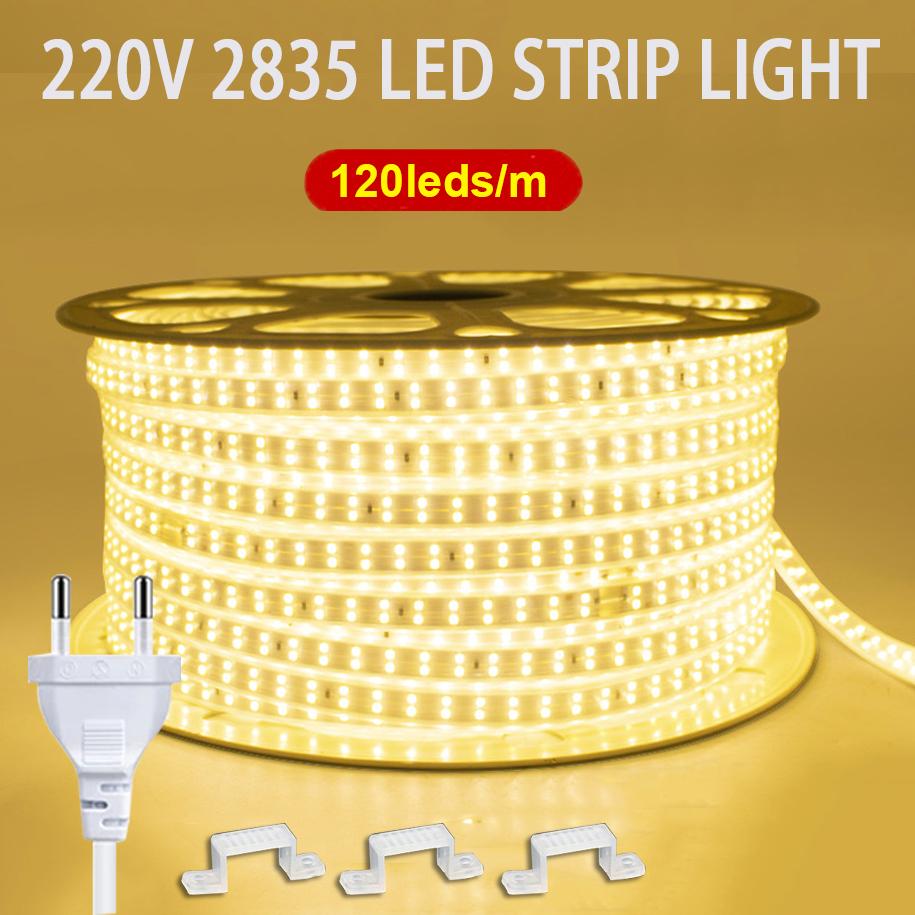 220V Led Strip 120Leds With Eu Plug Flexible Ribbon Light Waterproof Led Tape for Home Kitchen Outdoor Garden Decor Lighting 1m
220V Led Strip 120Leds With Eu Plug Flexible Ribbon Light Waterproof Led Tape for Home Kitchen Outdoor Garden Decor Lighting 1m