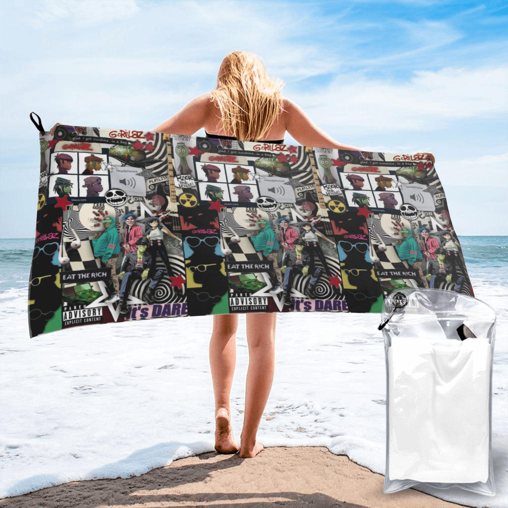 Band Gorillaz Beach Towel Soft Microfiber Quick Dry Absorbent Quick Towels For Bath W30*H60(CM)
Band Gorillaz Beach Towel Soft Microfiber Quick Dry Absorbent Quick Towels For Bath W30*H60(CM)