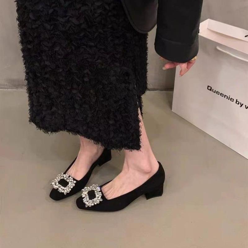 Женские туфли с квадратным носком и стразами, на толстом каблуке, осенние новинки, универсальная мягкая подошва, не утомляют ноги, туфли-лодочки Мэри Джейн на высоком каблуке 40 чёрный
Женские туфли с квадратным носком и стразами, на толстом каблуке, осенние новинки, универсальная мягкая подошва, не утомляют ноги, туфли-лодочки Мэри Джейн на высоком каблуке 40 чёрный