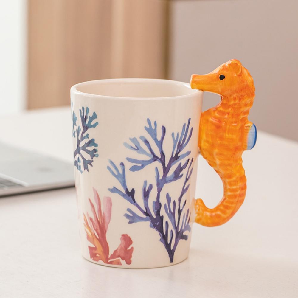 Hand-painted Animals Ceramic Mug With Octopus Dolphin Seahorse Handle For Coffee Milk Tea Porcelain Cup 301-400ml
Hand-painted Animals Ceramic Mug With Octopus Dolphin Seahorse Handle For Coffee Milk Tea Porcelain Cup 301-400ml