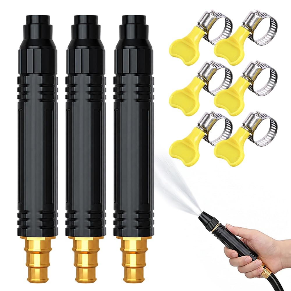 Household high-pressure car wash water gun with booster nozzle, high-pressure water gun booster nozzle with 2 water hoses 3 Pcs
Household high-pressure car wash water gun with booster nozzle, high-pressure water gun booster nozzle with 2 water hoses 3 Pcs