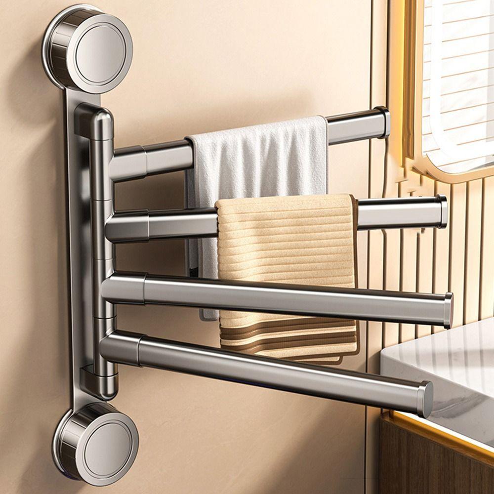 Multi-bar Swivel Towel Bar Rotating Bathroom Towel Rod Carbon Steel Suction Cup Towel Rack Shower Black 2 Poles
Multi-bar Swivel Towel Bar Rotating Bathroom Towel Rod Carbon Steel Suction Cup Towel Rack Shower Black 2 Poles