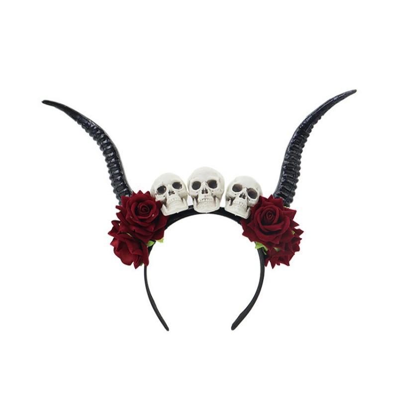 Punk Devil Antelope Horn Lace Rose Headband Cosplay Halloween Skull
Punk Devil Antelope Horn Lace Rose Headband Cosplay Halloween Skull