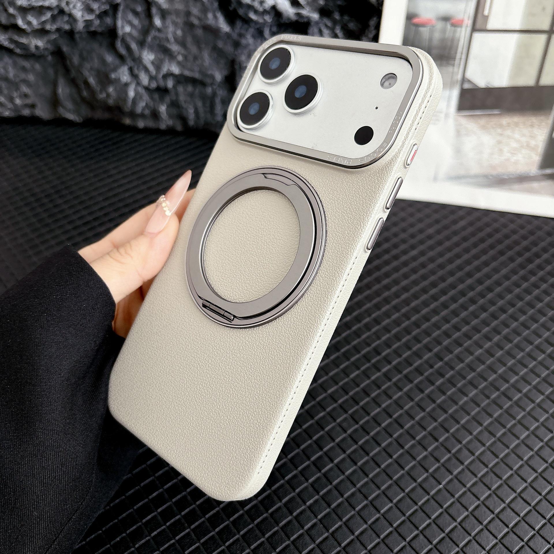Rotating Stand Case for iPhone 16PM/17PM with Magnetic Large Hole, Lychee Pattern Protective Cover 16 Pro сірий колір
Rotating Stand Case for iPhone 16PM/17PM with Magnetic Large Hole, Lychee Pattern Protective Cover 16 Pro сірий колір