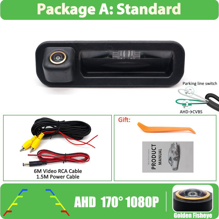 Reverse Rear view Camera Trunk handle AHD 170° Golden Fisheye Night Vision For Ford Focus SE Focus ST 2 3 Turnier MK3 2012~2014 AHD Golden Lens
Reverse Rear view Camera Trunk handle AHD 170° Golden Fisheye Night Vision For Ford Focus SE Focus ST 2 3 Turnier MK3 2012~2014 AHD Golden Lens