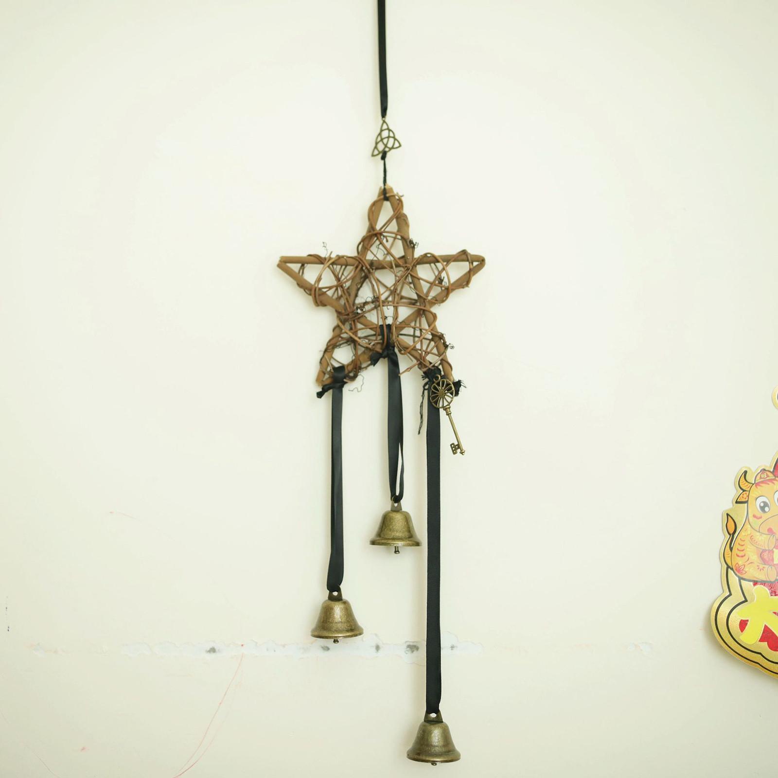 Защитный колокольчик ведьмы, дверная ручка, крючок, колокольчики ветра, украшение для комнаты, стены One Size